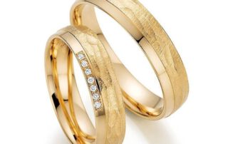 Hochzeitsringe Rosègold Brillant